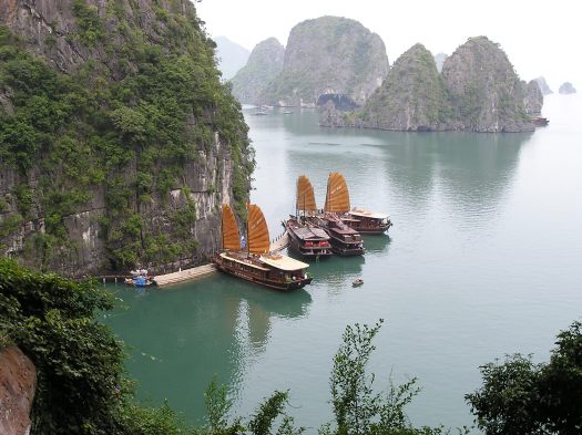 Boats in Ha Long Bay, Vietnam. 2006